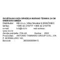 SVIJEĆNJAK-VAZA ORHIDEJA MURANO STAKLO 24 CM KREM-SIVO-SMEĐA