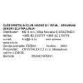 ČAŠE KRISTALIN CLUB VISOKE 6/1 350 ML - GRAVIRANI DEKOR I ZLATNA LINIJA