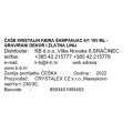 ČAŠE KRISTALIN KEIRA ŠAMPANJAC 6/1 195 ML - GRAVIRANI DEKOR I ZLATNA LINIJA