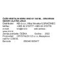 ČAŠE KRISTALIN KEIRA VINO 6/1 540 ML - GRAVIRANI DEKOR I ZLATNA LINIJA