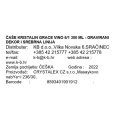 ČAŠE KRISTALIN GRACE VINO 6/1 300 ML - GRAVIRANI DEKOR I SREBRNA LINIJA