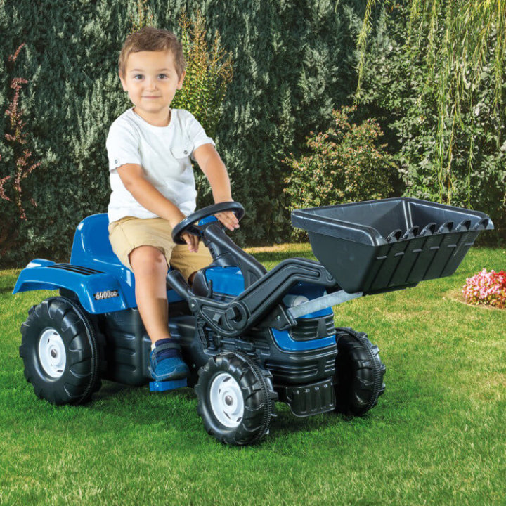 Traktor na pedale s utorivačem Ranchero plavi