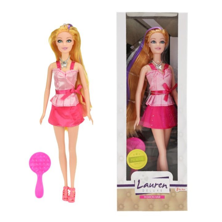 LUTKA LAUREN 29 CM S PRIBOROM ZA KOSU