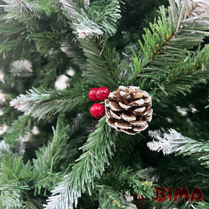 BOŽIĆNO DRVCE SA ČEŠERIMA HOLLY - METALNI STALK 240 CM