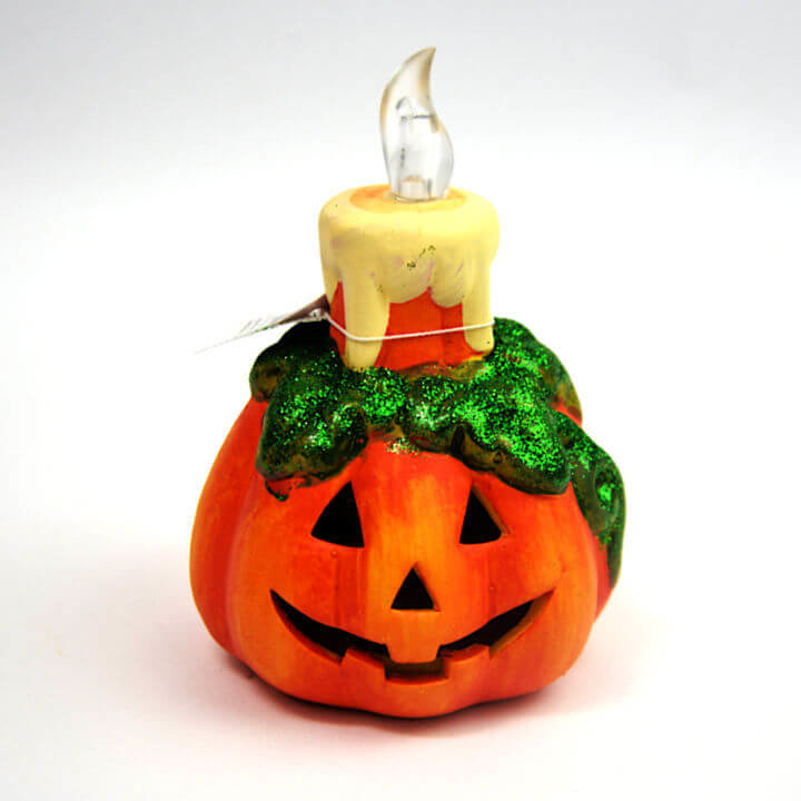 TIKVA HALLOWEEN KERAMIČKA S LED SVJETLOM 13x9 CM - SORT