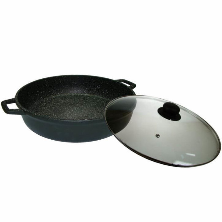 POSUDA ZA KUHANJE ALU-GUSS 28 CM S POKLOCEM - PIERRESTONE PREMAZ