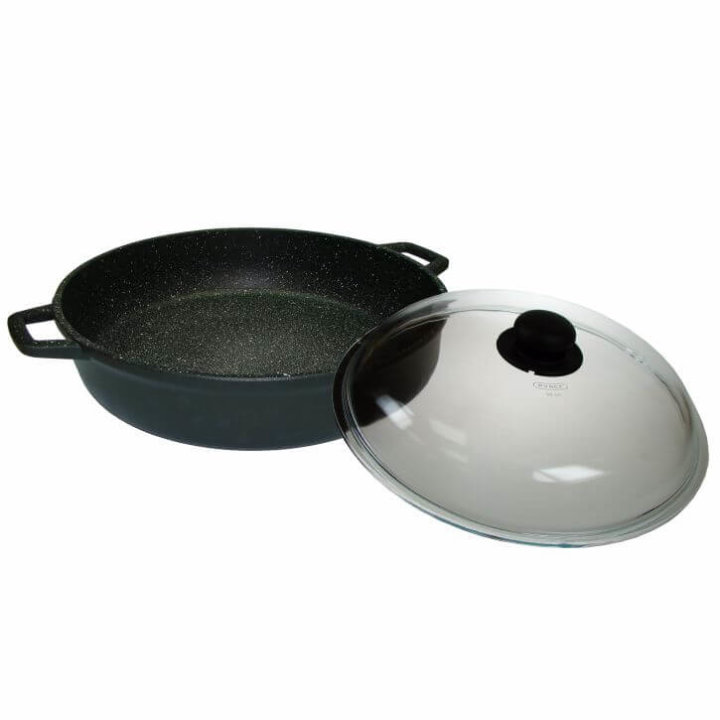 POSUDA ZA KUHANJE ALU-GUSS 32 CM S POKLOCEM - PIERRESTONE PREMAZ
