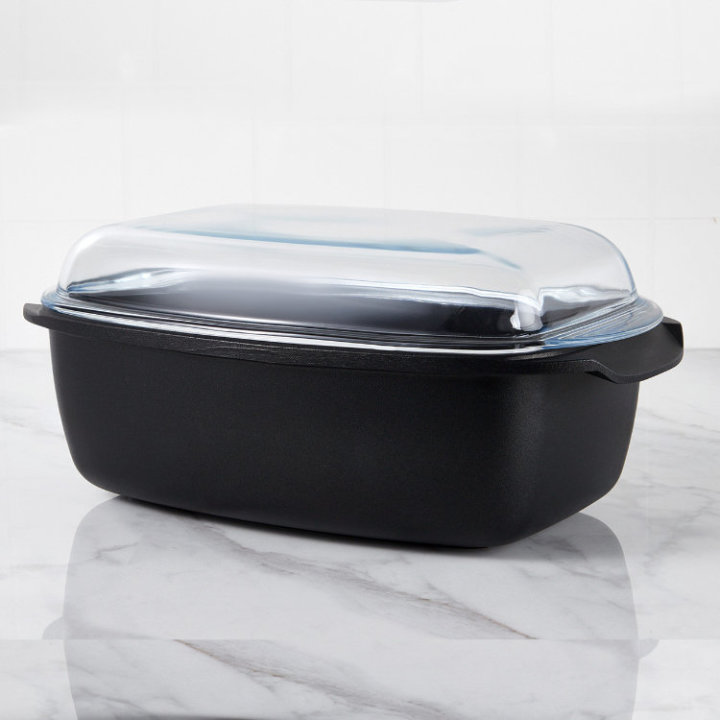 PEKAČ S POKLOPCEM ALU-GUSS ČETVRTASTI 40x21 CM ( 6 L ) - PIERRESTONE PREMAZ