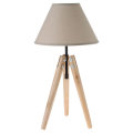 LAMPICA NOĆNA NA DRVENOM STALKU NATUR-KREM 44x25 CM