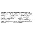 GLOBUS NA METALNOM STALKU CRNI 57x18x21 CM