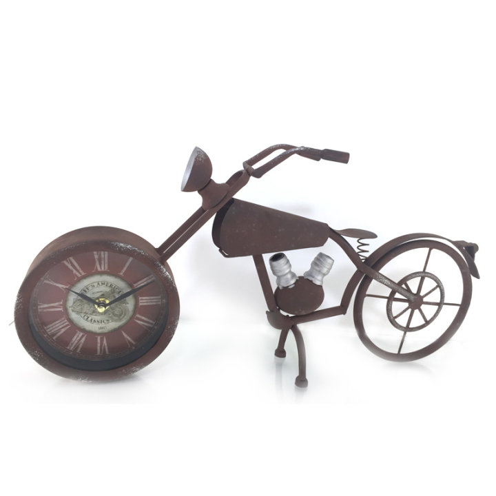 SAT STOLNI METALNI MOTOR - BOJA HRĐE 51x8,5x26 CM