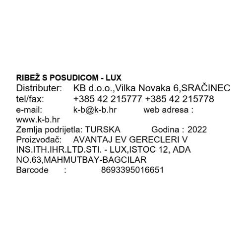 RIBEŽ S POSUDICOM - LUX
