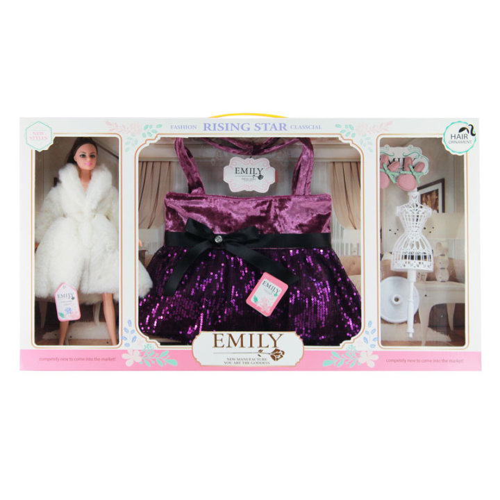 LUTKA EMILY 29 CM S PRIBOROM I DJEČJOM TORBICOM