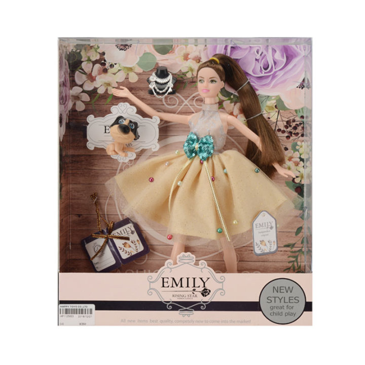 LUTKA EMILY S HALJINOM I PRIBOROM 29 CM