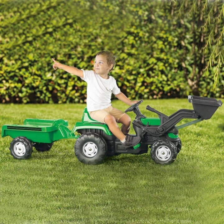 TRAKTOR NA PEDALE S UTOVARIVAČEM I PRIKOLICOM RANCHERO 52x171x45 CM