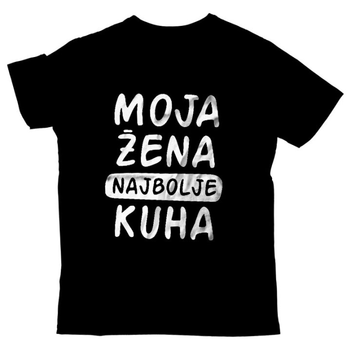 MAJICA S NATPISOM Moja žena najbolje kuha XL - sort
