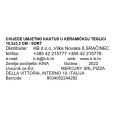 CVIJEĆE UMJETNO KAKTUS U KERAMIČKOJ TEGLICI 10,5x5,5 CM - SORT