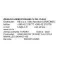 ZDJELICA LINDEN STAKLENA 14 CM - PLAVA
