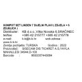 KOMPOT SET LINDEN 7 DIJELNI PLAVI ( ZDJELA + 6 ZDJELICA )