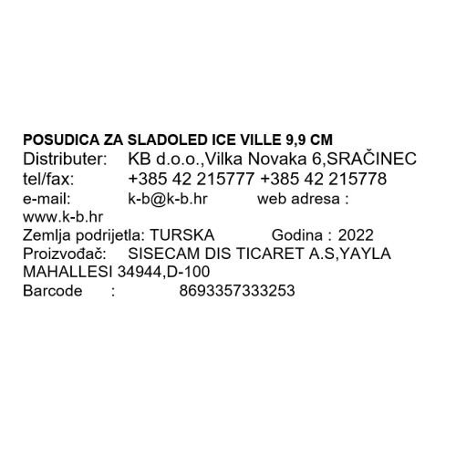 POSUDICA ZA SLADOLED ICE VILLE 9,9 CM