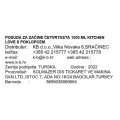 POSUDA ZA ZAČINE ČETVRTASTA 1500 ML KITCHEN LOVE S POKLOPCEM