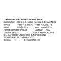 CJEDILO NA STALKU INOX U BOJI 24 CM