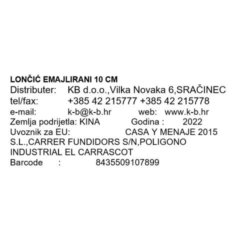 LONČIĆ EMAJLIRANI 10 CM