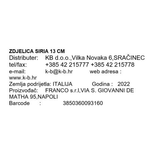 ZDJELICA SIRIA 13 CM