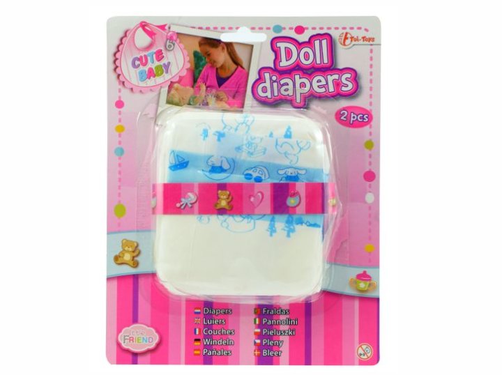 PELENE ZA LUTKE 2/1 CUTE BABY - BLISTER 23x18 CM