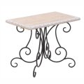 STOLIĆ METAL-DRVO 58x38x46 CM NATUR-CRNI