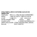 STOLIĆ METAL-DRVO S KOTAČIMA 42x53x58 CM SMEĐE-CRNI