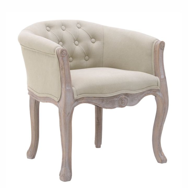 STOLICA FOTELJA ANTIK KREM 61x61x71 CM