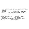 KAMIN DEKORATIVNI STOLNI SA SVJETLOM 60 CM - CRNI / SREBRNI