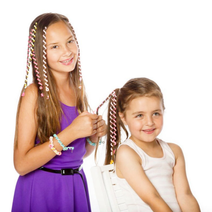 TWISTS & TWIRLS DEKORACIJE ZA KOSU U VREĆICI 11 CM - SORT