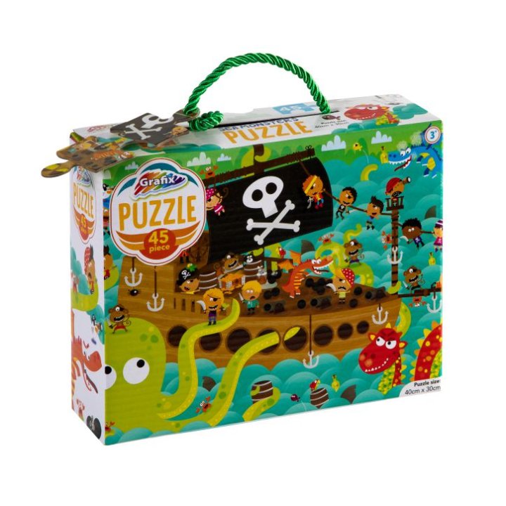 PUZZLE MORSKO ČUDOVIŠTE I PIRATI 45 DIJELNE 40x30 CM