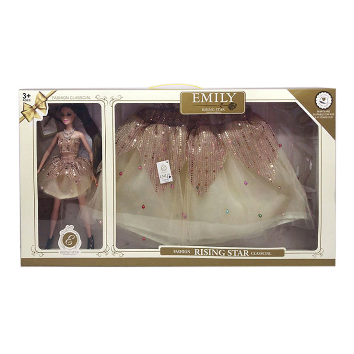 LUTKA EMILY 29 CM S DJEČJOM SUKNJOM
