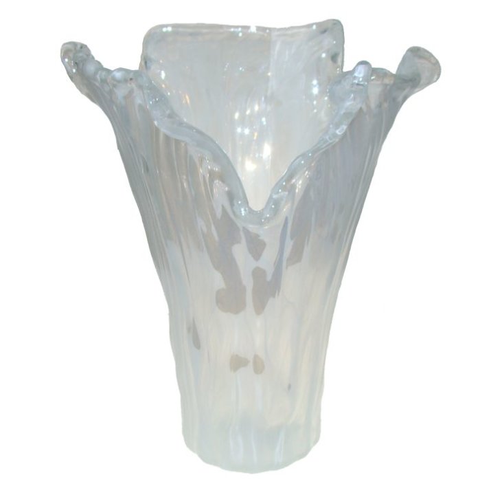 VAZA FUMINE MURANO 35 CM BIJELA PERLA