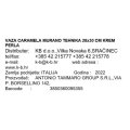 VAZA CARAMELA - MURANO TEHNIKA 27 CM KREM PERLA