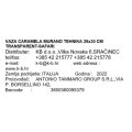 VAZA CARAMELA MURANO TEHNIKA 27 CM TRANSPARENT-SAFARI