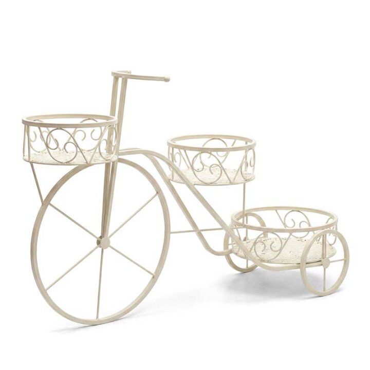 STALAK ZA CVIJEĆE TRICIKL METALNI ZA 3 TEGLE 75x25x45 CM