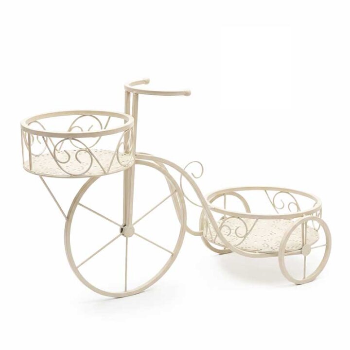 STALAK ZA CVIJEĆE ZA 2 TEGLE TRICIKL METALNI 59x25x37 CM