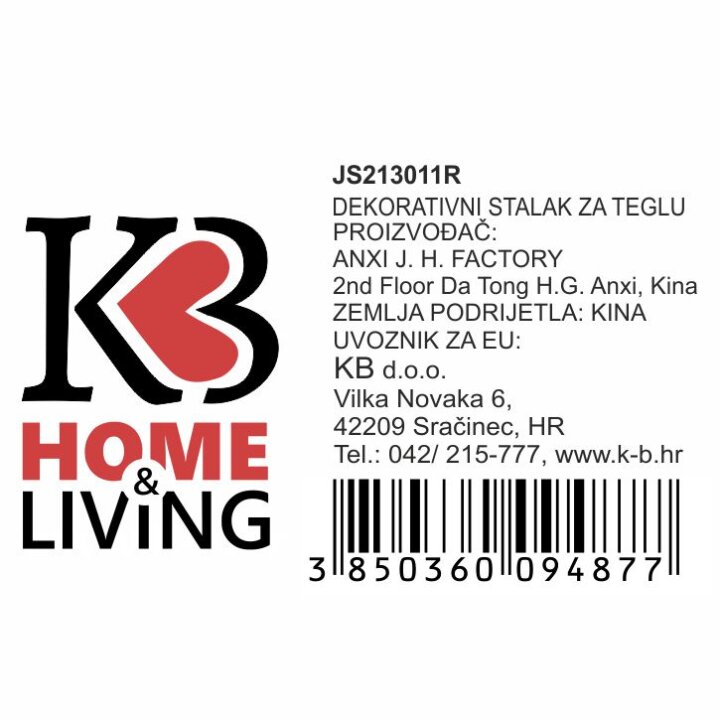 STALAK ZA TEGLU DEKORATIVNI METALNI KAVEZ 24,5x9 CM - SORT BOJE