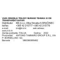 VAZA ORHIDEJA TRILOGY - MURANO TEHNIKA 30 CM TRANSPARENT-SAFARI