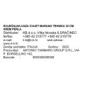 SVIJEĆNJAK-VAZA CVIJET MURANO 20 CM KREM PERLA