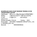 SVIJEĆNJAK - VAZA CVIJET - MURANO TEHNIKA 20 CM TRANSPARENT-SAFARI