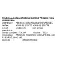 SVIJEĆNJAK-VAZA ORHIDEJA MURANO 23 CM KREM PERLA