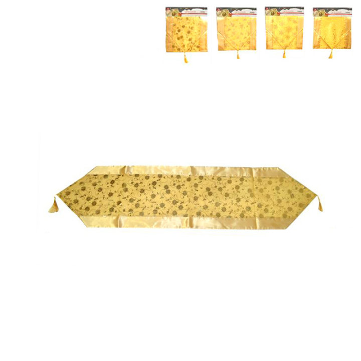 NADSTOLNJAK BOŽIĆNI MOTIV ZLATNI 140x35 CM
