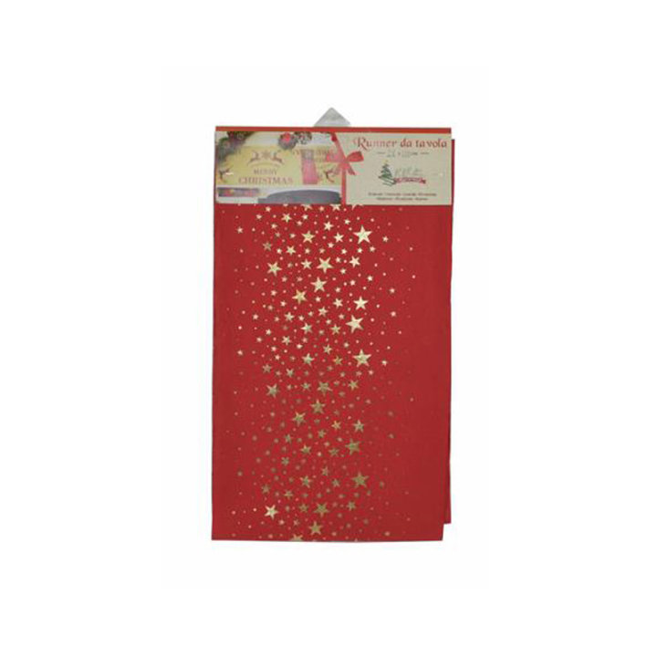NADSTOLNJAK BOŽIĆNI MOTIV 200x30 CM CRVENI