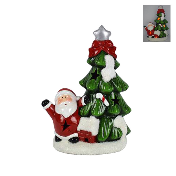 FIGURA BOŽIĆNJAK S BORIĆEM I SVJETLOM 17 CM