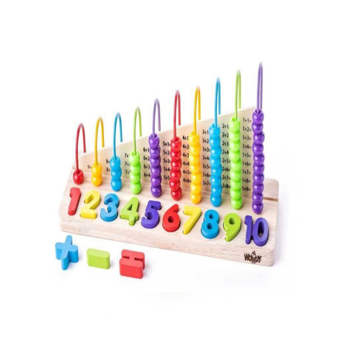 DRVENO RAČUNALO ABACUS S BROJEVIMA 13 DIJELOVA 33,5x16 CM